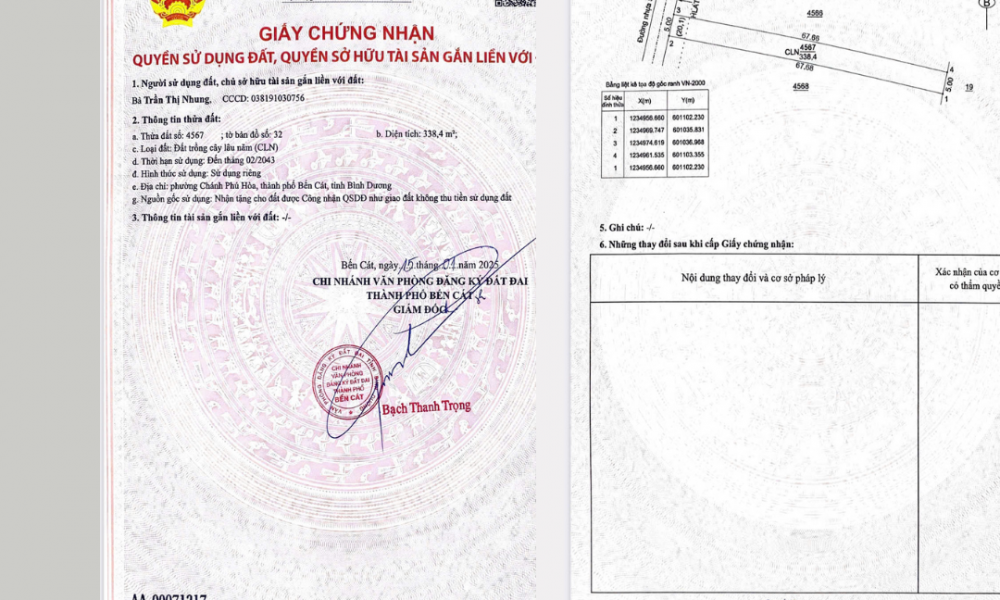 Đất Phường Chánh Phú Hòa - Tp Hồ Chí Mình chỉ 3.2 triệu/m2